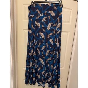LuLaRoe Feather Maxi Skirt Women’s Size XL